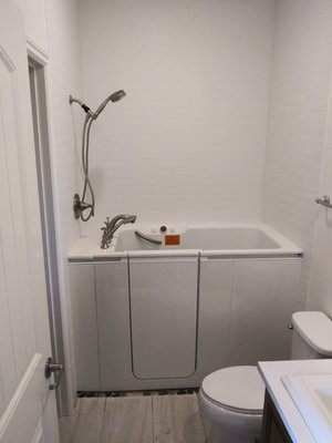 Luxury Walk-In Hydrotherapy Tub Installation - We upgraded this bathroom with a premium walk-in hydrotherapy tub designed for maximum safety and comfort. Our team managed the entire process from structural framing and electrical rough-ins to precision plumbing and waterproof wall surrounds. This installation provides a therapeutic spa experience while ensuring accessibility for years to come. It is a perfect solution for those looking to combine luxury with long term home safety.