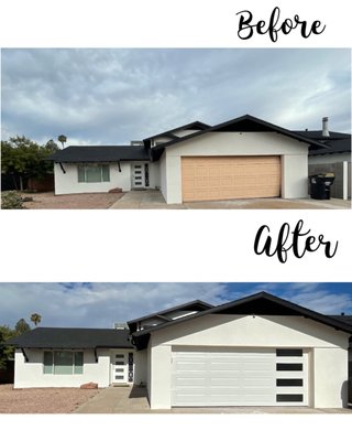 Mosaic Garage Doors - We upgraded 2 standard garage doors to Mosaic garage doors which as pictured has the long panels of glass along one side of the doors. Mosaic Garage Doors - We upgraded 2 standard garage doors to Mosaic garage doors which as pictured has the long panels of glass along one side of the doors.