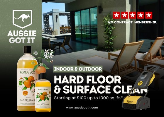 Starting at $100 per room - Transforming floors, one tile at a time! Our Tile Floor & Grout Cleaning service brings out the natural beauty of your surfaces while removing stubborn dirt and grime from deep within the grout. With eco-friendly, plant-based products, Aussie Got It ensures your floors are left spotless, safe, and refreshed. Elevate your home or office with our meticulous cleaning expertise. Starting at $100 per room - Transforming floors, one tile at a time! Our Tile Floor & Grout Cleaning service brings out the natural beauty of your surfaces while removing stubborn dirt and grime from deep within the grout. With eco-friendly, plant-based products, Aussie Got It ensures your floors are left spotless, safe, and refreshed. Elevate your home or office with our meticulous cleaning expertise.