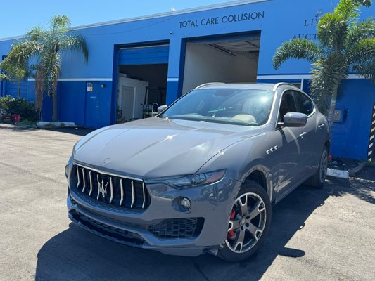 Maserati Levante – Before & After - Complete collision restoration delivered in under 24 hours. This project required full front-end disassembly, structural realignment, precision bodywork, OEM-standard color matching, and meticulous reassembly.
Every phase was executed in-house at our Pompano Beach facility by our skilled technicians.
The result: a factory-level finish restored to meet the exacting standards that luxury vehicle owners demand. Maserati Levante – Before & After - Complete collision restoration delivered in under 24 hours. This project required full front-end disassembly, structural realignment, precision bodywork, OEM-standard color matching, and meticulous reassembly.
Every phase was executed in-house at our Pompano Beach facility by our skilled technicians.
The result: a factory-level finish restored to meet the exacting standards that luxury vehicle owners demand.