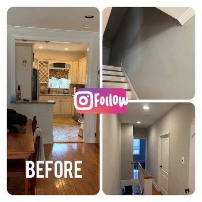 Interior Painting Job just walls
Done in Two days Affordable Price,
Satisfaction Guarantee - Interior Painting Job Customer got 30% discount because we are New at Yelp, Walls where in good condition so we start Asap,  Walls and Trims .Job done in Two days for Affordable Price