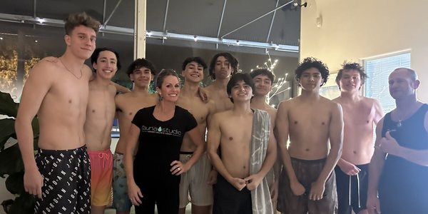 St. Bonaventure H.S. Varsity Basketball Team - Check out this awesome opportunity to Cold Plunge together as a TEAM! We are so stoked to host and sponsor the St. Bonaventure High School Varsity Basketball Superstars here at The Sauna Studio! St. Bonaventure H.S. Varsity Basketball Team - Check out this awesome opportunity to Cold Plunge together as a TEAM! We are so stoked to host and sponsor the St. Bonaventure High School Varsity Basketball Superstars here at The Sauna Studio!