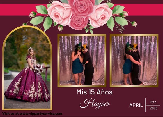 Photo Booth Rental! Hayser Quinceañera Party - It was extremely fun to have the guests waiting to pose in our VIP Photo Booth! Don’t wait to request your quote! Photo Booth Rental! Hayser Quinceañera Party - It was extremely fun to have the guests waiting to pose in our VIP Photo Booth! Don’t wait to request your quote!