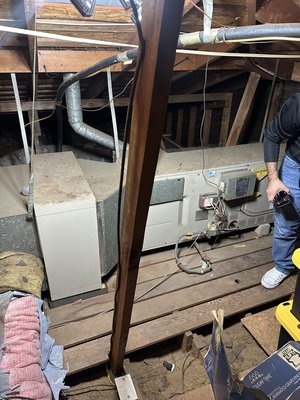 Daikin Fit Gas To Heat Pump Upgrade (COVINA)📍 - This project included the removal of an older attic HVAC system and the installation of a new Daikin FIT high-efficiency heat pump system. The new air handler was installed on a raised attic platform with a service walkway for safe access and long-term serviceability.
Duct connections were properly sealed and reconfigured to improve airflow and system performance. A new condensate drain and safety protections were installed to prevent moisture issues. The outdoor Daikin FIT unit was set on a stable pad and connected for quiet, energy-efficient operation.
This upgrade provides improved comfort, better efficiency, and a cleaner, more reliable HVAC system designed to perform year-round. Daikin Fit Gas To Heat Pump Upgrade (COVINA)📍 - This project included the removal of an older attic HVAC system and the installation of a new Daikin FIT high-efficiency heat pump system. The new air handler was installed on a raised attic platform with a service walkway for safe access and long-term serviceability.
Duct connections were properly sealed and reconfigured to improve airflow and system performance. A new condensate drain and safety protections were installed to prevent moisture issues. The outdoor Daikin FIT unit was set on a stable pad and connected for quiet, energy-efficient operation.
This upgrade provides improved comfort, better efficiency, and a cleaner, more reliable HVAC system designed to perform year-round.