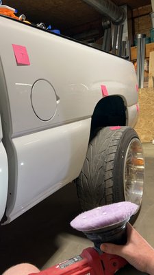 Paint Correction and Ceramic Coating - This 2006 Chevy Silverado was in desperate need of a paint correction. The paint had heavy swirling from 20 years of improper washing and required a heavy cut. The paint was polished and ceramic coated with GTechniq Exo. Paint Correction and Ceramic Coating - This 2006 Chevy Silverado was in desperate need of a paint correction. The paint had heavy swirling from 20 years of improper washing and required a heavy cut. The paint was polished and ceramic coated with GTechniq Exo.