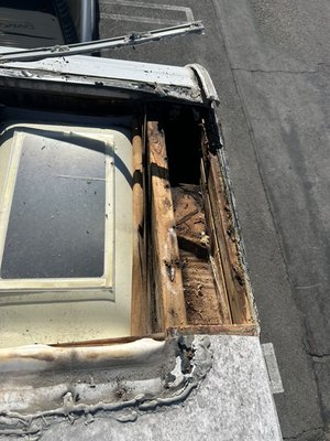Roof repair - This toy hauler had some wood rot in the bathroom idea on the roof. Customer reached out and asked if we can take care of it for him. We insure we can and prevent future leaks. Went ahead with repairs and finished it off with a complete roof coat. Customer was very pleased with the results Roof repair - This toy hauler had some wood rot in the bathroom idea on the roof. Customer reached out and asked if we can take care of it for him. We insure we can and prevent future leaks. Went ahead with repairs and finished it off with a complete roof coat. Customer was very pleased with the results