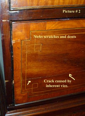 Veneer restoration on antique highboy - This is an antique Highboy that was damaged by one of the major moving companies. They contacted us to restore it. We made the claimant very happy. Veneer restoration on antique highboy - This is an antique Highboy that was damaged by one of the major moving companies. They contacted us to restore it. We made the claimant very happy.