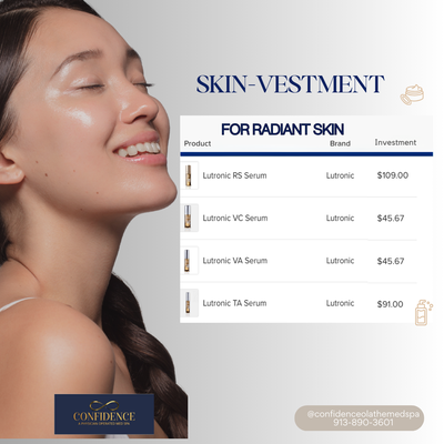 Discounted Hydrinity, Lutronic and KeraFactor Products - Confidence physicians have obtained the best products for revitalizing the glow of your skin. Many are discounted throughout September until October 9th. Discounted Hydrinity, Lutronic and KeraFactor Products - Confidence physicians have obtained the best products for revitalizing the glow of your skin. Many are discounted throughout September until October 9th.