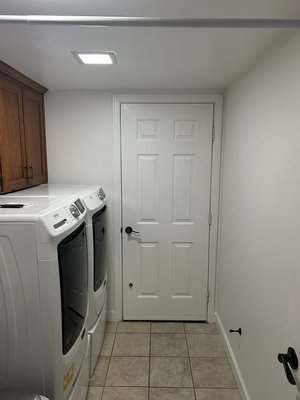 Drywall repair. - This customer required someone to investigate some damp drywall and then repair, prime, and paint. Drywall repair. - This customer required someone to investigate some damp drywall and then repair, prime, and paint.