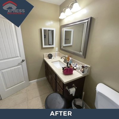 Bathroom Water Damage Restoration with Remodel - Water damage can be a stressful experience If you have water damage in your home or property, we're here for you Xpress Restoration Inc. is available 24/7 for emergency response in restoration. Bathroom Water Damage Restoration with Remodel - Water damage can be a stressful experience If you have water damage in your home or property, we're here for you Xpress Restoration Inc. is available 24/7 for emergency response in restoration.