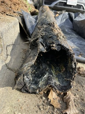 Defective Orangeburg - Do you live in the Sacramento or surrounding area?
If your home was built before 1970, you may have Orangeburg 😬
Orangeburg is a DEFECTIVE sewer pipe made of wood pulp and tar pitch
It was touted as a “ROOT-PROOF” and “CHEAP ALTERNATIVE” during the housing boom following WWII
However, Orangeburg was DISCONTINUED after it became apparent that it was highly
defective 👇
In fact, Orangeburg’s life expectancy is as low as 10 YEARS
This is because it’s composition is highly fragile making it susceptible to ROOT INTRUSION and COLLAPSE
Fortunately, we have materials to replace Orangeburg that are much more DURABLE and have a LIFETIME expectancy 👍
If you suspect that you have Orangeburg, call Honest for a FREE sewer inspection
916-690-5858
callhonest.com Defective Orangeburg - Do you live in the Sacramento or surrounding area?
If your home was built before 1970, you may have Orangeburg 😬
Orangeburg is a DEFECTIVE sewer pipe made of wood pulp and tar pitch
It was touted as a “ROOT-PROOF” and “CHEAP ALTERNATIVE” during the housing boom following WWII
However, Orangeburg was DISCONTINUED after it became apparent that it was highly
defective 👇
In fact, Orangeburg’s life expectancy is as low as 10 YEARS
This is because it’s composition is highly fragile making it susceptible to ROOT INTRUSION and COLLAPSE
Fortunately, we have materials to replace Orangeburg that are much more DURABLE and have a LIFETIME expectancy 👍
If you suspect that you have Orangeburg, call Honest for a FREE sewer inspection
916-690-5858
callhonest.com