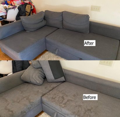 Upholstery Cleaning - Homeowners often do not look beyond their carpet when it comes to maintaining interior fabrics. As a result, many homeowners overlook the need for upholstery cleaning because they don’t look visibly dirty. However, the same soils that fall out of the air and onto the carpet and other horizontal surfaces in your home also fall out onto the upholstery. Studies show that upholstered fabrics should be cleaned every three years and if there are smokers in the home or pets, they should be cleaned once a year.  Our upholstery cleaning method will leave your furniture looking and feeling refreshed and revitalized