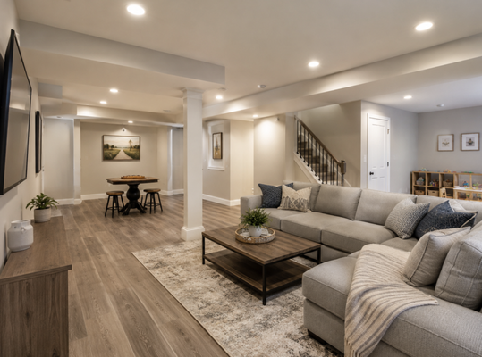 Basement Attic finishing experts - Transform your unfinished basement into a beautiful, functional living space. A finished basement can increase the value of your home while giving your family years of enjoyment—whether you want a man cave, kids’ playroom, home office, guest area, or a private space where your teenager can disappear for a while. With decades of remodeling experience, we work closely with you to create the best solution for your needs and budget without compromising quality. Basement Attic finishing experts - Transform your unfinished basement into a beautiful, functional living space. A finished basement can increase the value of your home while giving your family years of enjoyment—whether you want a man cave, kids’ playroom, home office, guest area, or a private space where your teenager can disappear for a while. With decades of remodeling experience, we work closely with you to create the best solution for your needs and budget without compromising quality.