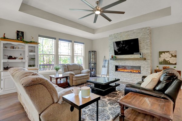 Fireplace from Scratch - This home had no fireplace and the homeowner wanted to add one to their living area to create the ambiance they wanted as their family gathers. Brick + Ember took their vision and made it a reality. Fireplace from Scratch - This home had no fireplace and the homeowner wanted to add one to their living area to create the ambiance they wanted as their family gathers. Brick + Ember took their vision and made it a reality.