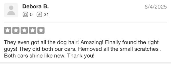 Reviews - At SoCal Detail, we believe your vehicle deserves the best, and we’re here to make that happen. Whether it’s your daily driver, your weekend warrior, or your trusty truck, we offer professional detailing services that bring out the shine and keep your car looking brand new—inside and out. Reviews - At SoCal Detail, we believe your vehicle deserves the best, and we’re here to make that happen. Whether it’s your daily driver, your weekend warrior, or your trusty truck, we offer professional detailing services that bring out the shine and keep your car looking brand new—inside and out.