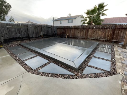 Backyard Remodel (step stone concrete and rocks) - This remodel was done behind the house . When we first arrived the house was full on dirt , then the client already had the idea of how she wanted it . After that we added more spice to the idea and came out with this beautiful done backyard. Self small business but I do indeed take every piece of my work with lots of passion . Backyard Remodel (step stone concrete and rocks) - This remodel was done behind the house . When we first arrived the house was full on dirt , then the client already had the idea of how she wanted it . After that we added more spice to the idea and came out with this beautiful done backyard. Self small business but I do indeed take every piece of my work with lots of passion .