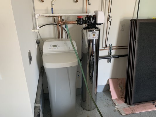 Water Filtration - We installed a premium water filtration system for a customer after he had multiple leaks on a copper water system in his home.