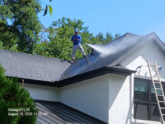 Soft Roof Washing 2026! - Our professional roof washing service safely removes algae, moss, mildew, dirt, and organic buildup that can make your roof look old and neglected. We use a low-pressure soft-wash process designed to clean your roof without the damaging force of traditional high-pressure washing. Soft Roof Washing 2026! - Our professional roof washing service safely removes algae, moss, mildew, dirt, and organic buildup that can make your roof look old and neglected. We use a low-pressure soft-wash process designed to clean your roof without the damaging force of traditional high-pressure washing.