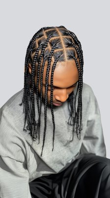 Men's Styles - We offer men's box braids, cornrows and twist of various size. Visit our website to see options and pricing.