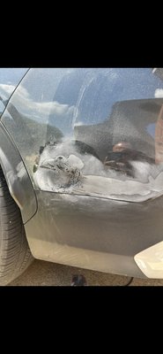2025 Kia bumper repair (customers leased didn’t wanna pay a high up charge ) - The customer scratched and cracked the back bumper of her lease, the body shop quoted her $2500 plus 5 days worth of work, the customer contacted me explained the matter and I was able to get it done for her for only $550 plus only 4 hours worth of work! She loved it and returned the lease with no issues at all!