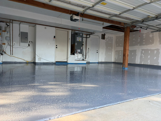 Garage Epoxy Floor Installation - Complete garage floor epoxy coating project. The work included surface preparation, thorough cleaning and degreasing of the concrete, crack and imperfection repair and application of a durable epoxy coating system. The floor was properly prepared to ensure strong adhesion and a long-lasting finish. The completed project provides a clean, professional appearance while improving durability and resistance to stains, moisture, and everyday wear.