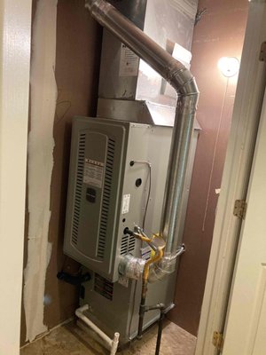 Furnace Installation - This was an 80% Two Stage Variable Speed Furnace - Upflow 80,000 BTU Furnace Installation - This was an 80% Two Stage Variable Speed Furnace - Upflow 80,000 BTU