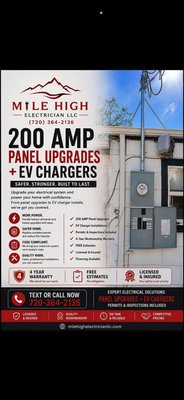 ⚡ Upgrade your home for today’s power needs!

200-amp panel upgrades for EV chargers, hot tubs, and more. - ⚡ Upgrade your home for today’s power needs!

200-amp panel upgrades for EV chargers, hot tubs, and more.

Mile High Electrician LLC
✅ 4-year workmanship warranty
✅ Financing available • Credit cards accepted
