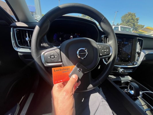 Volvo Key Replacement in Walnut Creek - We programmed a spare key fob to a 2024 Volvo S60 for a customer in Walnut Creek. This owner wanted the peace of mind that comes with having a backup key, and we made sure the new fob worked perfectly with their car’s smart entry and push-button start. We tested every button to confirm the remote lock, unlock, and trunk functions—all good to go. Volvo Key Replacement in Walnut Creek - We programmed a spare key fob to a 2024 Volvo S60 for a customer in Walnut Creek. This owner wanted the peace of mind that comes with having a backup key, and we made sure the new fob worked perfectly with their car’s smart entry and push-button start. We tested every button to confirm the remote lock, unlock, and trunk functions—all good to go.