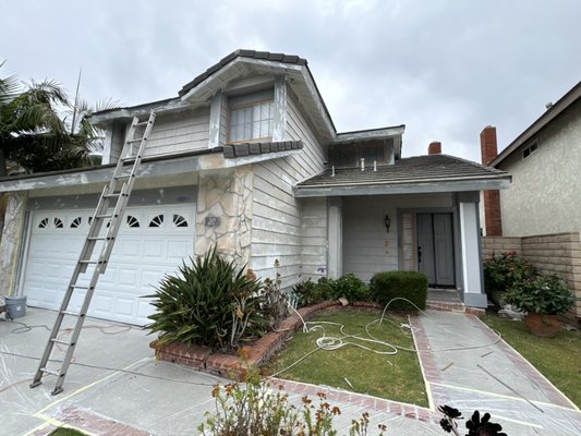 Exterior Paint Job In Irvine - We painted this house in an HOA area in Irvine , the HOA  was asking the owner to paint their home . The client called us and hired us to do the job . Once we finished the client was very satisfied and happy!