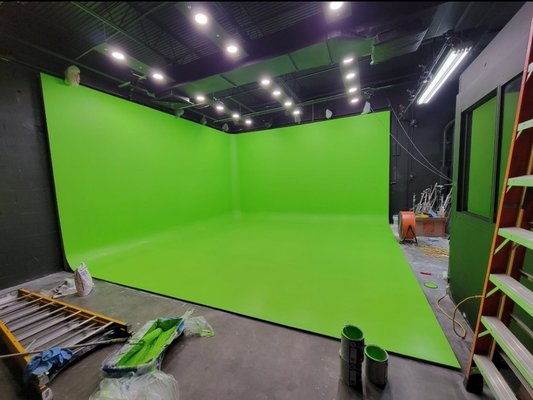 Cornerless chromakey wall - Chromakey corneless wall for studio. Cornerless chromakey wall - Chromakey corneless wall for studio.