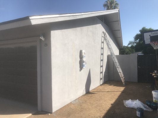 Exterior Painting - Customer wanted entire exterior painted a different color, we pressure washed the house, primed it and did 2 coats of finish paint. looks good