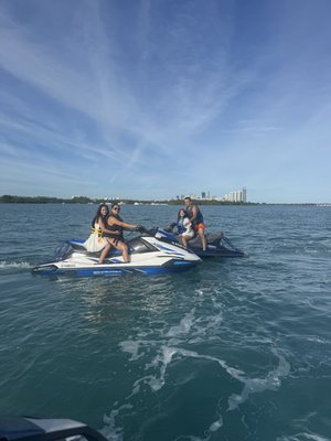 Jetski Experience - GET READY FOR THE BEST JET SKI ADVENTURE IN MIAMI!
Price:
$150 single rider
$175 double rider
Hours of operation: 11:00 a.m. to 4:00 p.m.
2-hour activity
What's included:
· 60 minutes of free fun
· 1-hour boat ride (30 minutes round trip)
· Up to 2 passengers (combined weight limit: 375 lbs)
Driver Requirements:
* Florida Boater ID Certificate (cost: $9.99, required for those born in 1988 or later)
* Bring a valid ID
· Must be 14 years or older.
· Guardians must be present at time of ride.
Location: 2400 Collins Avenue Jetski Experience - GET READY FOR THE BEST JET SKI ADVENTURE IN MIAMI!
Price:
$150 single rider
$175 double rider
Hours of operation: 11:00 a.m. to 4:00 p.m.
2-hour activity
What's included:
· 60 minutes of free fun
· 1-hour boat ride (30 minutes round trip)
· Up to 2 passengers (combined weight limit: 375 lbs)
Driver Requirements:
* Florida Boater ID Certificate (cost: $9.99, required for those born in 1988 or later)
* Bring a valid ID
· Must be 14 years or older.
· Guardians must be present at time of ride.
Location: 2400 Collins Avenue