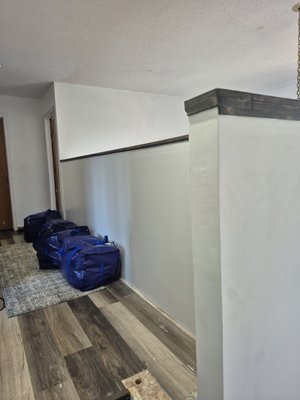 Wall addition - This was a Bannister that I removed and added a extension to the wall for home owner so his little kids would not fall through. Wall addition - This was a Bannister that I removed and added a extension to the wall for home owner so his little kids would not fall through.