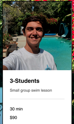 HydrophilicKidz Swimming Lessons - As a seasoned certified swim instructor for kids and wannabe fish of all ages, I'm excited to be teaching my own private lessons this summer! I have been teaching swim lessons for 5 years now at the SMC Aquatics Center and at the Santa Barbara YMCA.
When I teach, I strive for safety and comfortability in the water. I want to help kids and adults become accustomed to an environment that can seem foreign to many. Over my years of teaching lessons, I have found that it's more important to ensure a new student is calm and oriented while swimming rather than focussing on good form. Once a student can be fully submerged in the water without thinking twice about it, I then start to teach and refine their stroke technique.
For more advanced students, I can help to refine and perfect all of their strokes as I have years of experience with the swim team. I'm happy to teach more complex swim techniques such as flip turns, 'no hand' treading, bilateral breathing, and diving.
In short, my goals are your goals. HydrophilicKidz Swimming Lessons - As a seasoned certified swim instructor for kids and wannabe fish of all ages, I'm excited to be teaching my own private lessons this summer! I have been teaching swim lessons for 5 years now at the SMC Aquatics Center and at the Santa Barbara YMCA.
When I teach, I strive for safety and comfortability in the water. I want to help kids and adults become accustomed to an environment that can seem foreign to many. Over my years of teaching lessons, I have found that it's more important to ensure a new student is calm and oriented while swimming rather than focussing on good form. Once a student can be fully submerged in the water without thinking twice about it, I then start to teach and refine their stroke technique.
For more advanced students, I can help to refine and perfect all of their strokes as I have years of experience with the swim team. I'm happy to teach more complex swim techniques such as flip turns, 'no hand' treading, bilateral breathing, and diving.
In short, my goals are your goals.