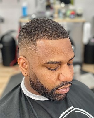 Mid to High Fade with Line up and Beard Trim - My client has been coming to be since I moved here to Vegas. I appreciate you Kavin for trusting me to be your barber and friend.