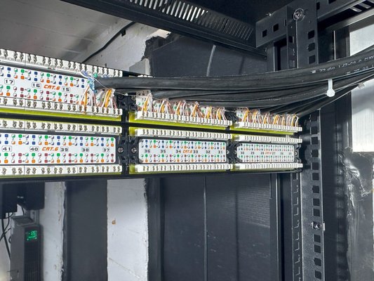 Warehouse WIFI - Wi-Fi cabling in warehouse replaced with shield cable to prevent static and dropouts Warehouse WIFI - Wi-Fi cabling in warehouse replaced with shield cable to prevent static and dropouts