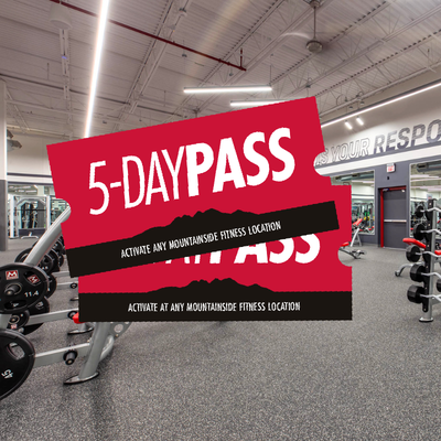 Try Us With a 5-Day Pass - Experience Mountainside Fitness and all that we have to offer with a free 5-day pass. Get access to plenty of strength equipment, best-in-class group fitness classes, full-service locker rooms with free towel service, saunas, steam rooms and so much more!