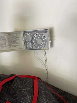 Change Irrigation control - Remove old irrigation control and switch out and modify for a new control Change Irrigation control - Remove old irrigation control and switch out and modify for a new control