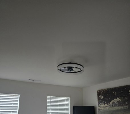Ceiling Fans for Yelp customer - Installed a total of 5 LED remote-controlled fans and an exterior fan on the back porch (forgot to photo) Ceiling Fans for Yelp customer - Installed a total of 5 LED remote-controlled fans and an exterior fan on the back porch (forgot to photo)