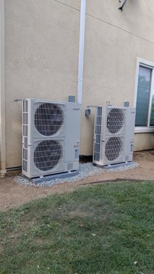Mitsubishi Heat Pump installation - installation of a high efficiency upgrade including Mitsubishi hest pump system .
New air ducts installation. 
New insulation replacement