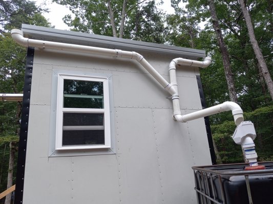 Rain catchment for off grid tiny house - The customer requested an off grid rain catchment cistern that we were able to deliver. Rain catchment for off grid tiny house - The customer requested an off grid rain catchment cistern that we were able to deliver.