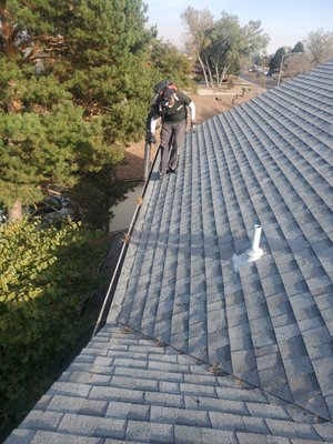 cleaning some gutters !!! - this is a cleaning gutter project we are very excited for the snow is coming