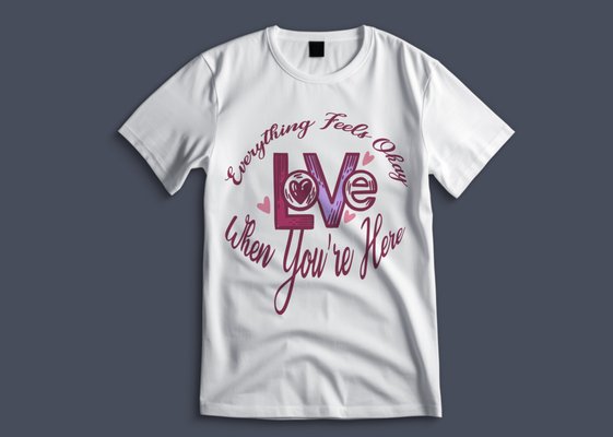 T-Shirt Design For Couple - This T-shirt deesign has done for a couple who got married recently and was looking for matching t shirts for them.