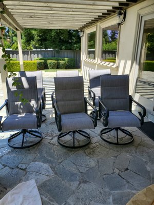 Patio chairs - Put Together 6  Patio chairs customer purchased from Amazon.