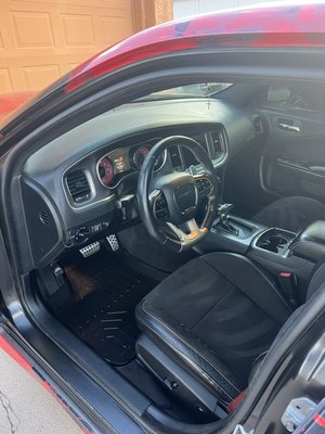 Dodge Hellcat Interior Detail - This Hellcat hadn’t received a detail in over 2 years and we got it looking brand new again ! Costumer was extremely happy and left us a great tip! Dodge Hellcat Interior Detail - This Hellcat hadn’t received a detail in over 2 years and we got it looking brand new again ! Costumer was extremely happy and left us a great tip!