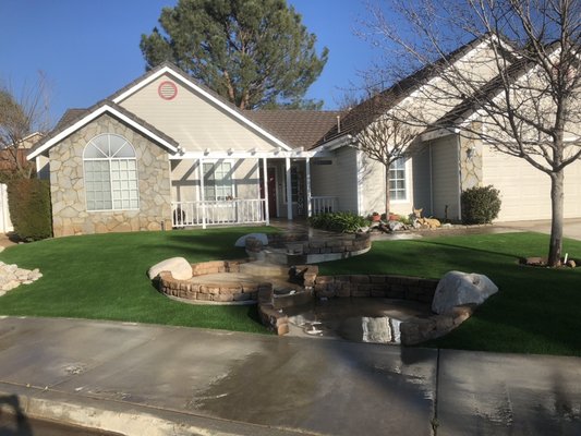 Project in Yucaipa - Front yard and backyard upgrade. We install artificial grass in front yard and we add concrete in the backyard in Yucaipa. Project in Yucaipa - Front yard and backyard upgrade. We install artificial grass in front yard and we add concrete in the backyard in Yucaipa.