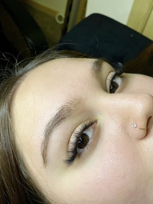 Volume sets - Volume lashes are a newer and more innovative technique where multiple extensions are attached to one lash to give more dimension and texture. They provide a fuller look and require more skill. Technicians usually create custom fans of multiple lashes to put on each hair — you can have anywhere from two to six extensions attached to each individual natural lash, depending on how dramatic you want to go. Volume sets - Volume lashes are a newer and more innovative technique where multiple extensions are attached to one lash to give more dimension and texture. They provide a fuller look and require more skill. Technicians usually create custom fans of multiple lashes to put on each hair — you can have anywhere from two to six extensions attached to each individual natural lash, depending on how dramatic you want to go.