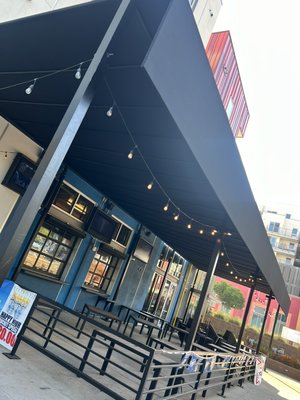 Patio Shade for Chinatown Buffalo Wild Wings - This Model was designed for patio area where customers had sail shades rather than awning. Sail Shades only covered minimal shade and therefore unable to see tv screens or fill area with clients. Awning was designed to cover more shade and over screens for better viewing Patio Shade for Chinatown Buffalo Wild Wings - This Model was designed for patio area where customers had sail shades rather than awning. Sail Shades only covered minimal shade and therefore unable to see tv screens or fill area with clients. Awning was designed to cover more shade and over screens for better viewing