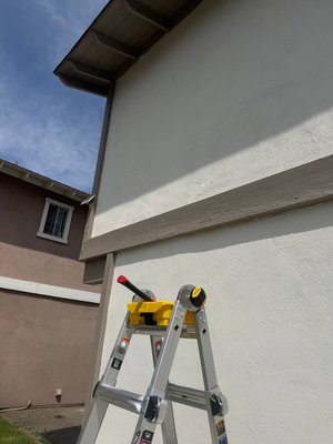 Exterior Wall Repair & Painting - Exterior stucco repair and repaint on a residentialhome. We prepped and patched the wall, then applied clean, even finish that matches the rest of the houe. Neat work, tidy job site, done on schedule. Exterior Wall Repair & Painting - Exterior stucco repair and repaint on a residentialhome. We prepped and patched the wall, then applied clean, even finish that matches the rest of the houe. Neat work, tidy job site, done on schedule.