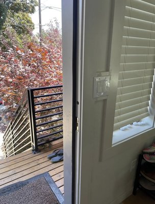 Front door fixed - This door was broken because it was old but I fixed it! Front door fixed - This door was broken because it was old but I fixed it!